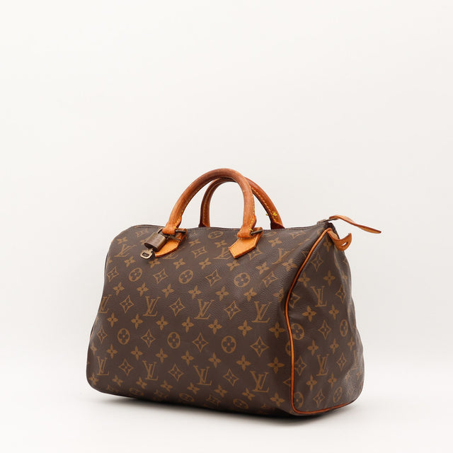 Vue de dos Louis Vuitton Speedy 30 Toile Monogramme occasion authentique — AMANA Vintage