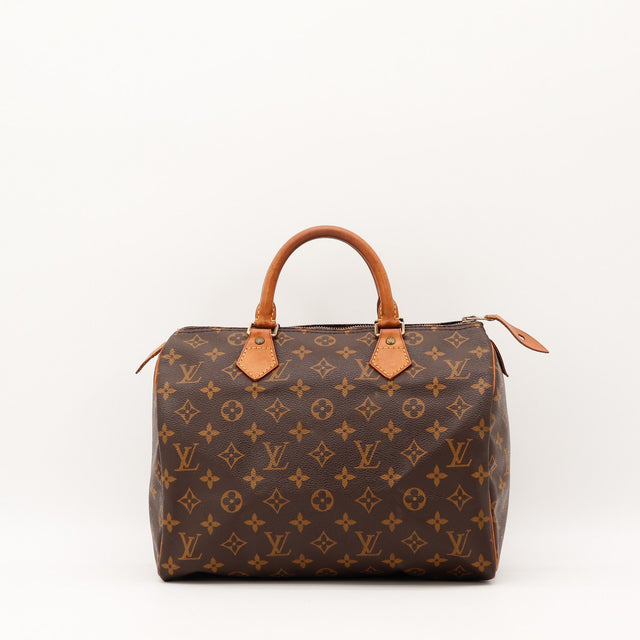 Vue de face Louis Vuitton Speedy 30 Toile Monogramme occasion authentique — AMANA Vintage