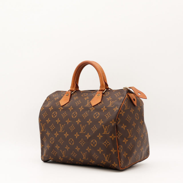 Vue de trois-quarts Louis Vuitton Speedy 30 Toile Monogramme occasion authentique — AMANA Vintage