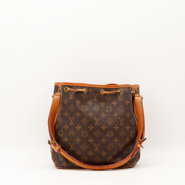 Vue de côté Louis Vuitton Petit Noé Toile Monogramme occasion authentique — AMANA Vintage