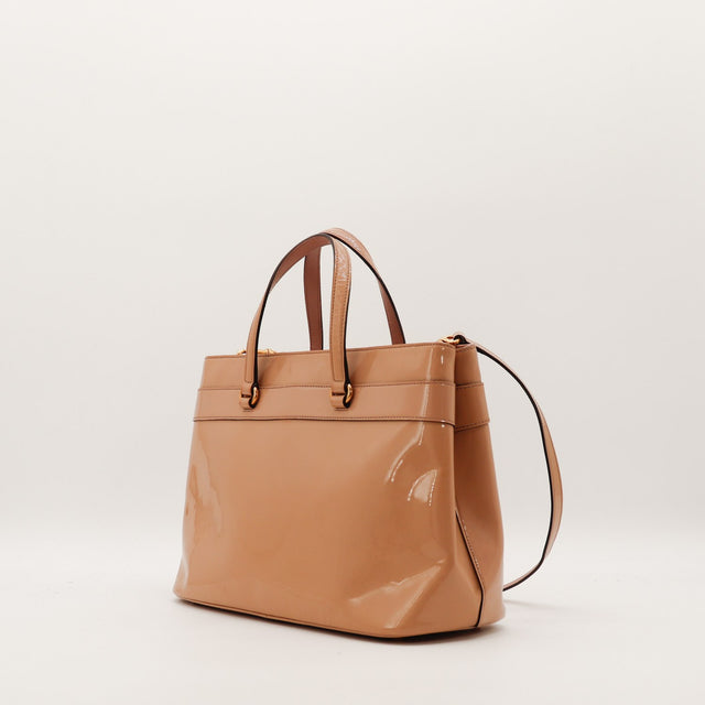 Sac Gucci Tote Horsebit cuir verni profil et bandoulière amovible — AMANA Vintage