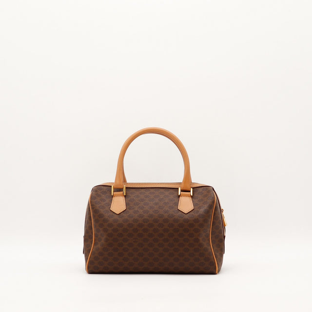 Sac Céline Boston Macadam vue arrière toile monogrammée occasion authentique — AMANA Vintage