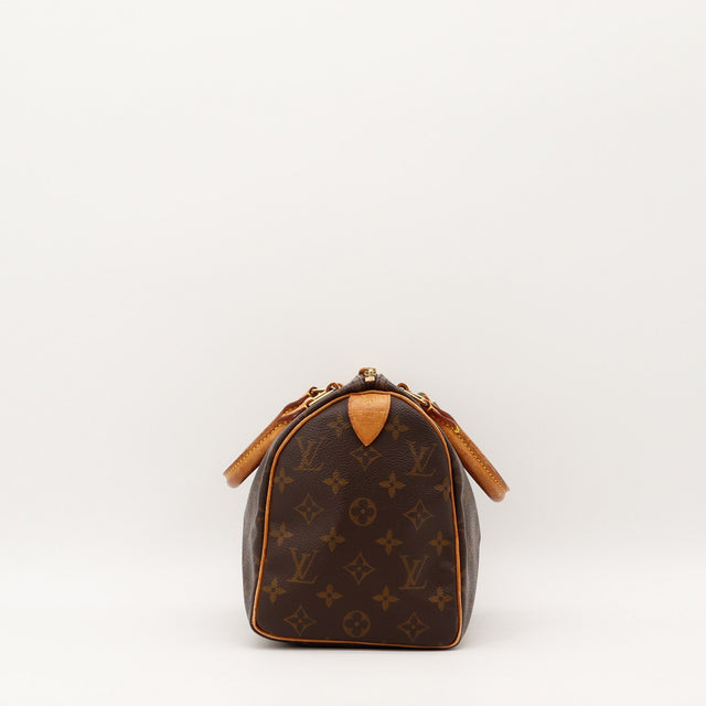 Détail de la doublure Louis Vuitton Speedy 25 Toile Monogramme occasion authentique — AMANA Vintage