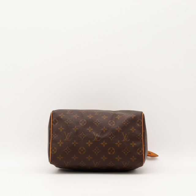 Détail de la fermeture éclair Louis Vuitton Speedy 25 Toile Monogramme occasion authentique — AMANA Vintage