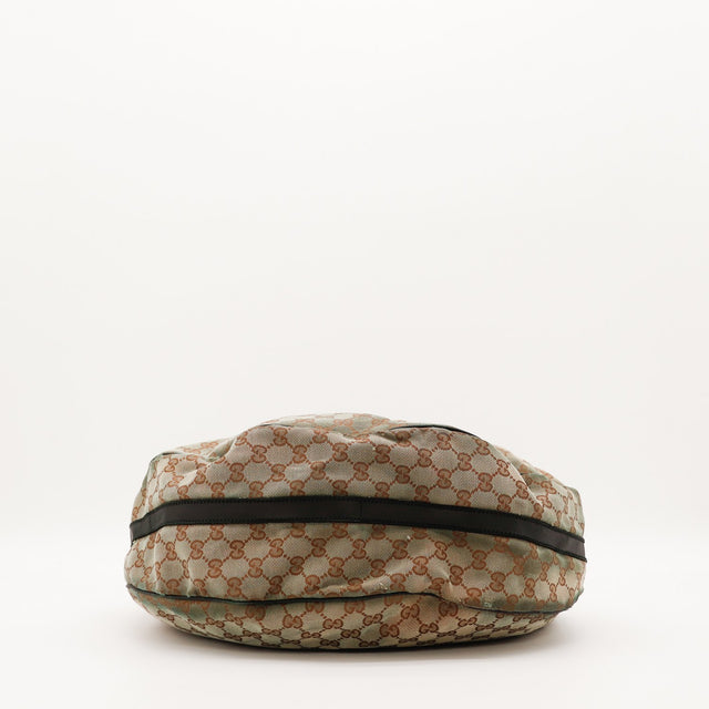 Dessous du sac Gucci Hobo toile monogrammée occasion authentique — AMANA Vintage