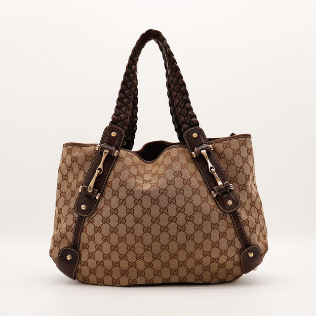 Sac Gucci Pelham toile monogrammée vue arrière occasion authentique — AMANA Vintage