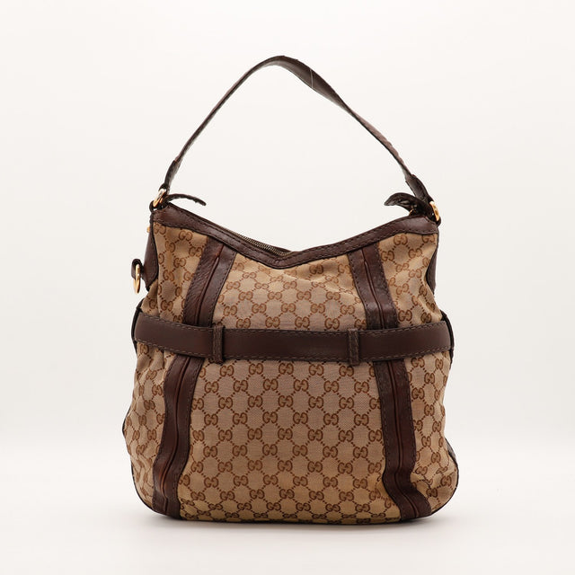 Sac Gucci Hobo cuir marron vue arrière occasion authentique — AMANA Vintage