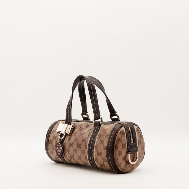 Sac Gucci Boston vue trois quarts nœud doré occasion authentique — AMANA Vintage