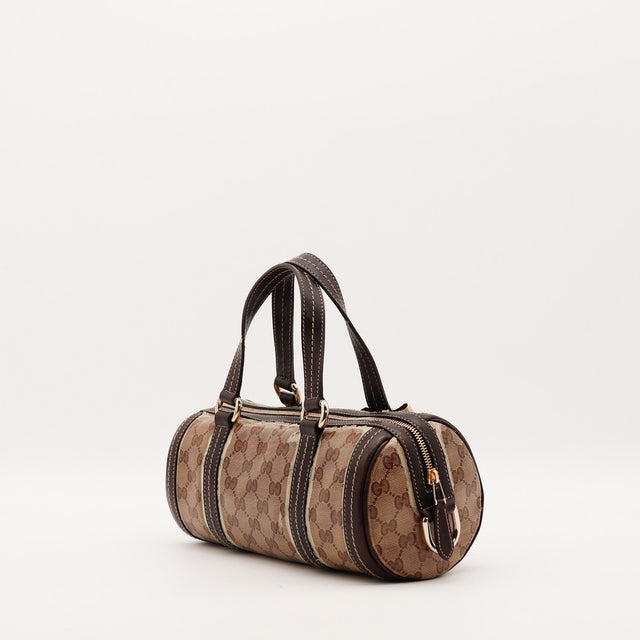 Sac Gucci Boston vue de côté fermeture zippée occasion authentique — AMANA Vintage