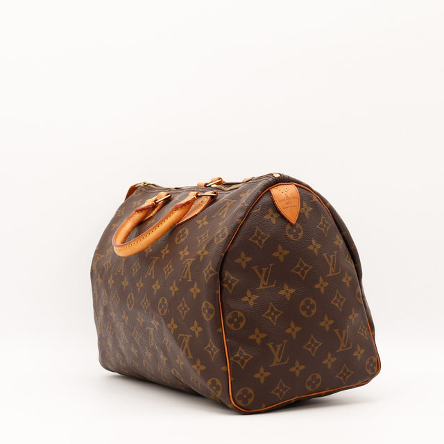 Détail doublure Louis Vuitton Speedy 35 Toile Monogramme occasion authentique — AMANA Vintage