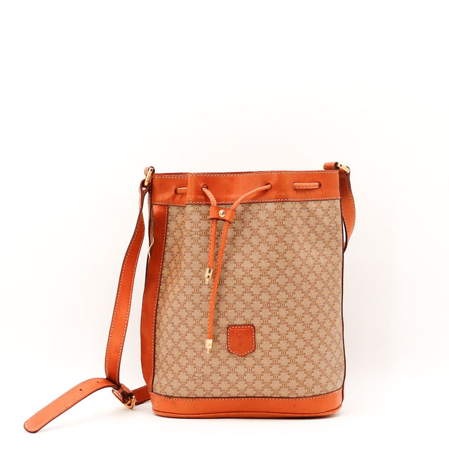 Sac Céline Seau Macadam toile Macadam beige vue de face occasion authentique — AMANA Vintage