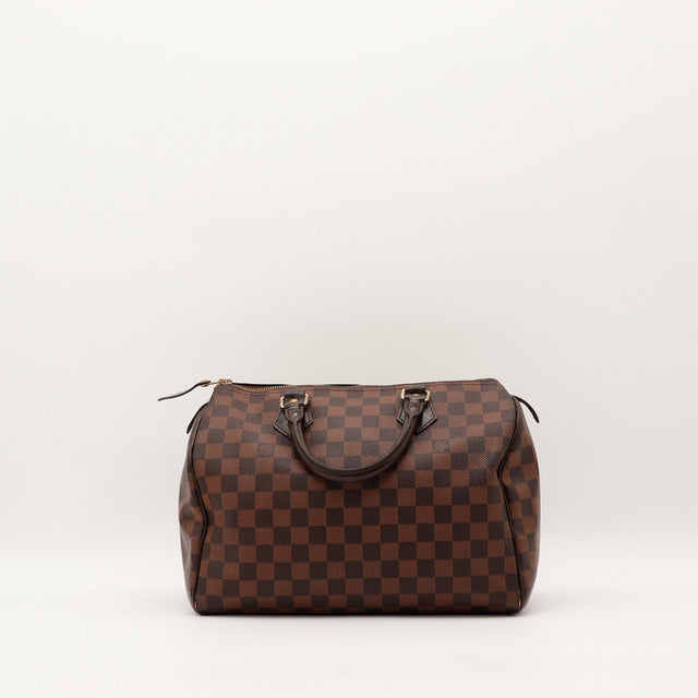 Sac Louis Vuitton Speedy 30 Damier Ébène vue arrière occasion authentique — AMANA Vintage