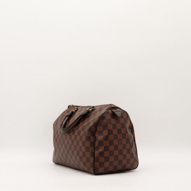 Sac Louis Vuitton Speedy 30 Damier Ébène angle arrière occasion authentique — AMANA Vintage