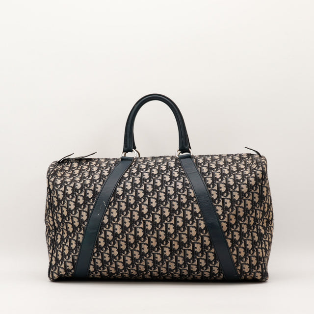 Sac Dior Boston Trotter vue arrière toile monogrammée occasion authentique — AMANA Vintage