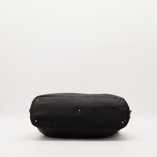 Fond du Tote Gucci Horsebit noir avec pieds dorés occasion — AMANA Vintage