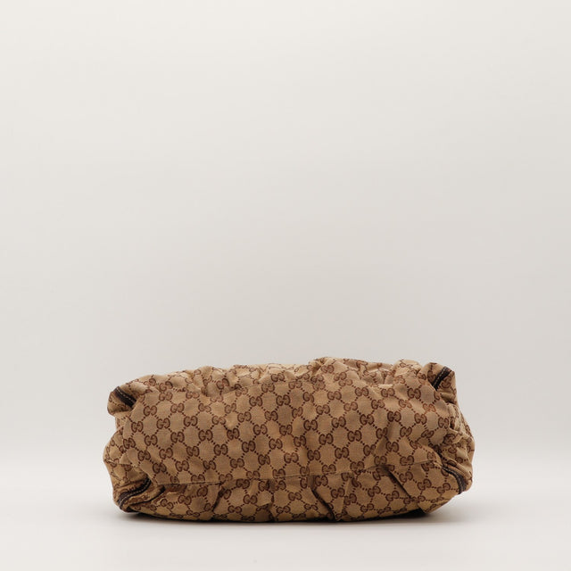 Fond du sac Gucci Hobo toile monogrammée occasion authentique — AMANA Vintage