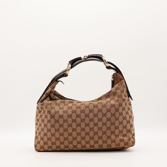 Sac Gucci Hobo vue arrière toile monogrammée occasion authentique — AMANA Vintage