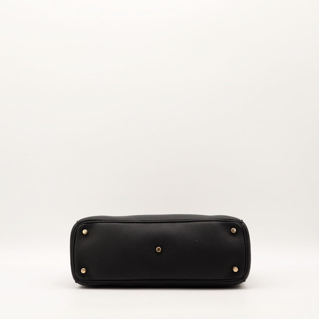 Fond du sac Dior Diorissimo cuir noir et pieds dorés occasion authentique — AMANA Vintage