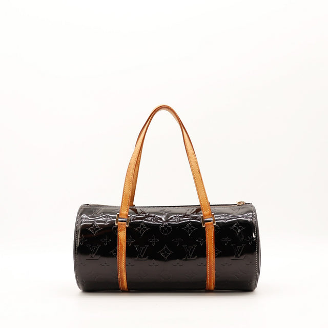 Sac Louis Vuitton Bedford cuir Vernis amarante vue de face occasion authentique — AMANA Vintage