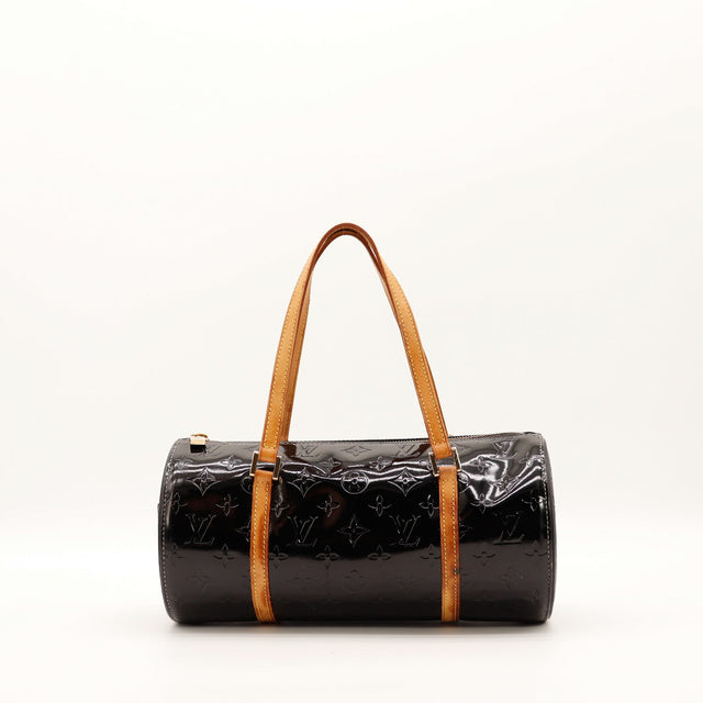 Sac Louis Vuitton Bedford Vernis monogrammé vue de face anses vachette — AMANA Vintage