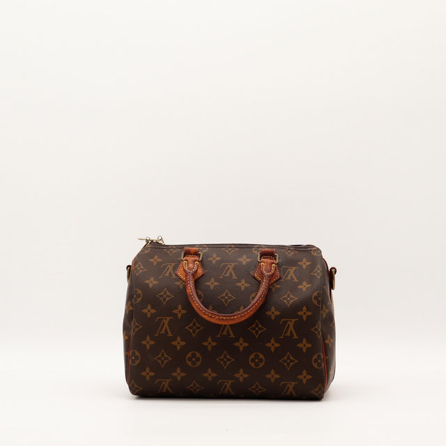 Sac Louis Vuitton Speedy 25 vue arrière anses vachette patinée — AMANA Vintage