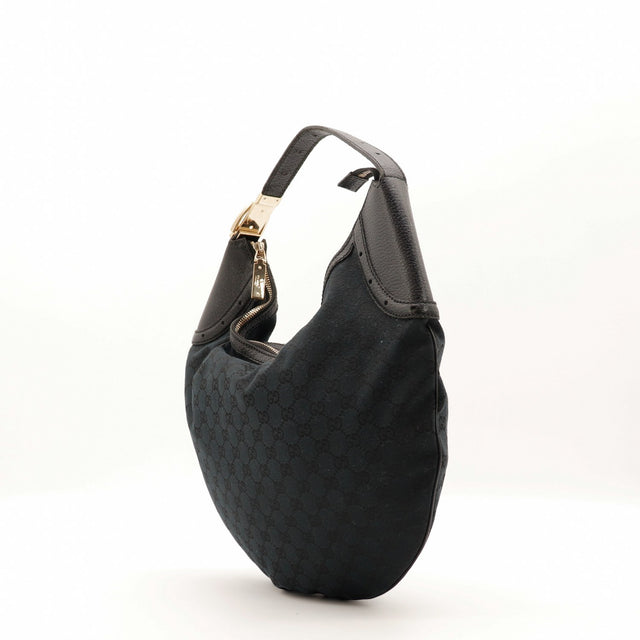 Sac Gucci Hobo Demi Lune noir vue de trois quarts occasion authentique — AMANA Vintage