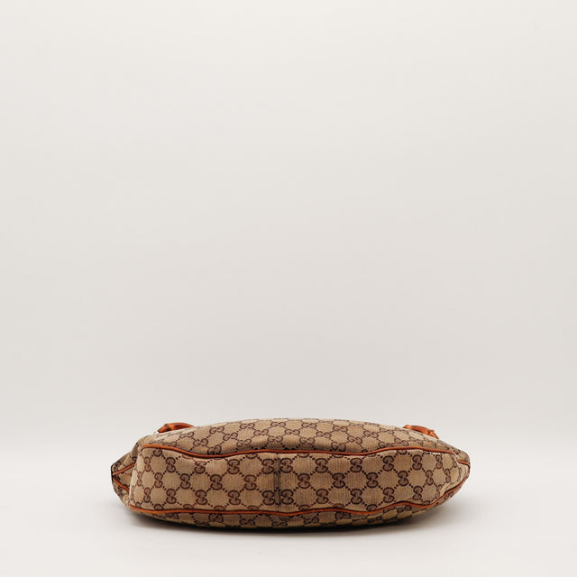 Fond du sac Gucci Hobo Bambou toile monogrammée occasion authentique — AMANA Vintage