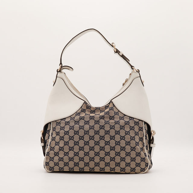Hobo Gucci Horsebit face arrière toile monogrammée occasion — AMANA Vintage