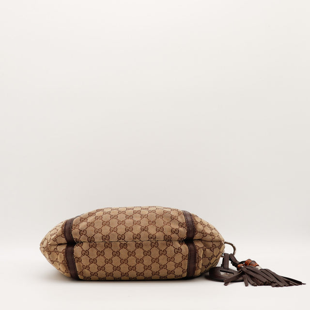 Fond du sac Gucci Hobo toile monogrammée occasion authentique — AMANA Vintage