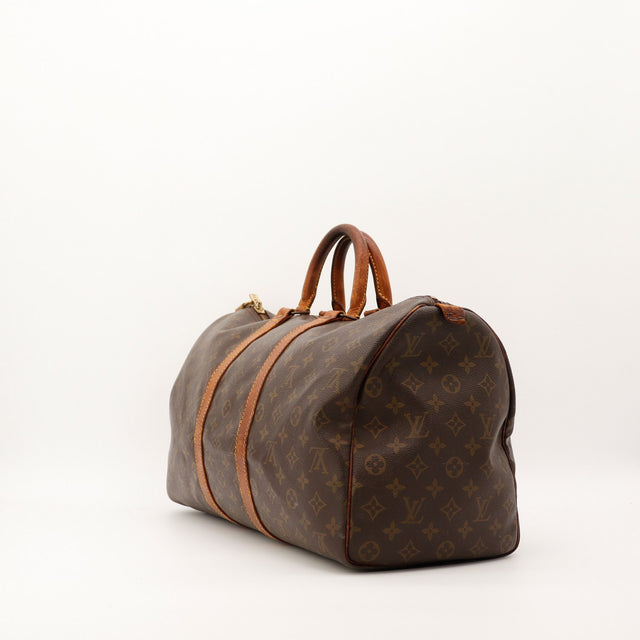 Louis Vuitton Keepall 50 vue de trois quarts gauche sac de voyage vintage — AMANA Vintage