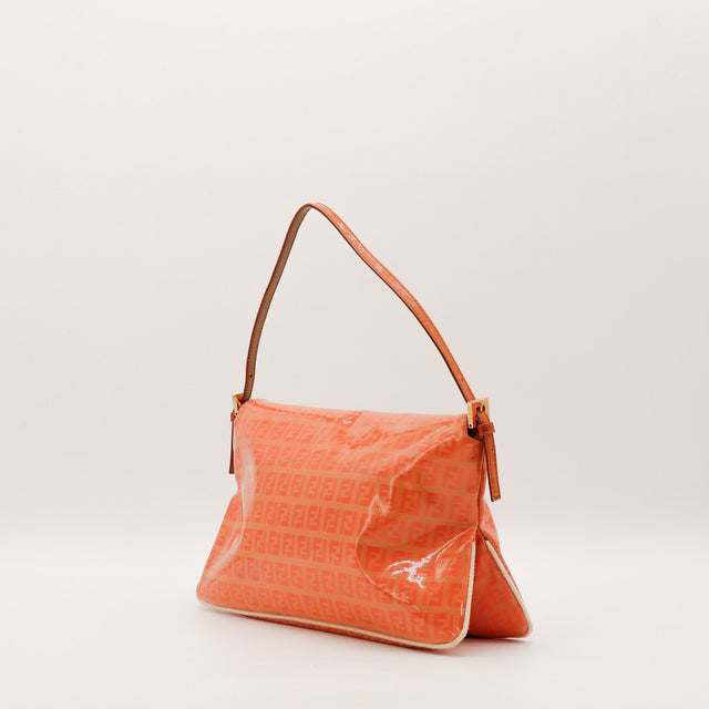 Sac épaule Fendi Zucchino rouge vue de côté occasion authentique — AMANA Vintage