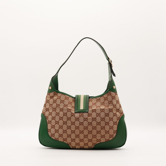 Sac Gucci Hobo Web vue de dos toile monogrammée occasion authentique — AMANA Vintage