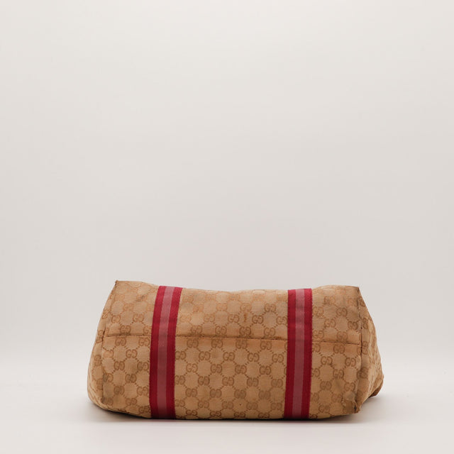Fond du Tote Bag Gucci toile monogrammée bordeaux — AMANA Vintage