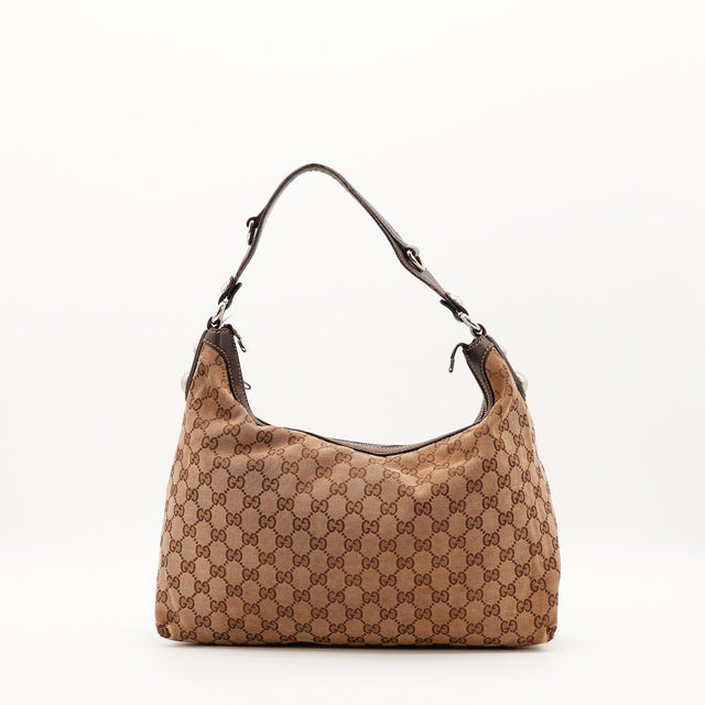 Sac Gucci Hobo toile monogrammée vue arrière occasion authentique — AMANA Vintage