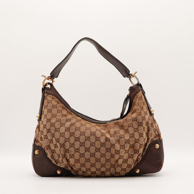 Sac Gucci Hobo toile monogrammée vue arrière occasion authentique — AMANA Vintage