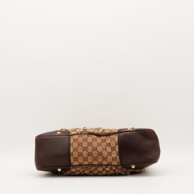 Fond du sac Gucci Hobo cuir marron occasion authentique — AMANA Vintage