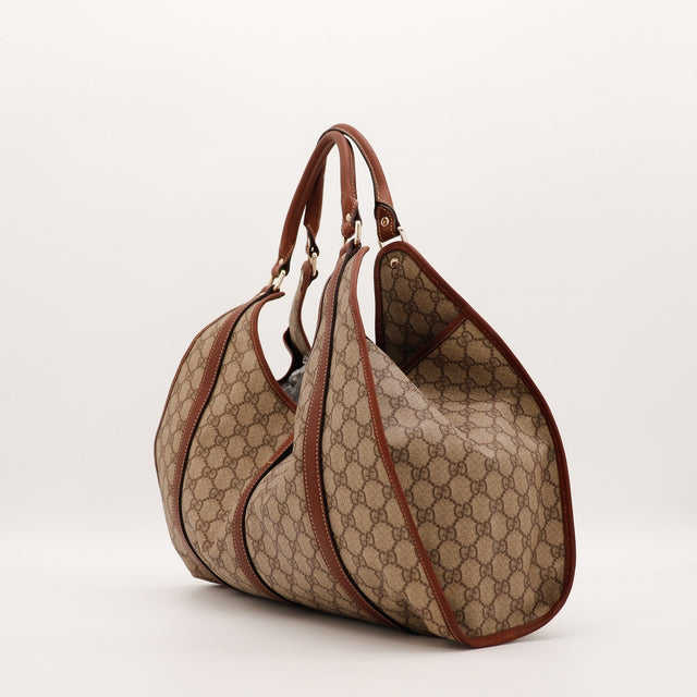Vue latérale Tote Horsebit Gucci toile monogrammée — AMANA Vintage