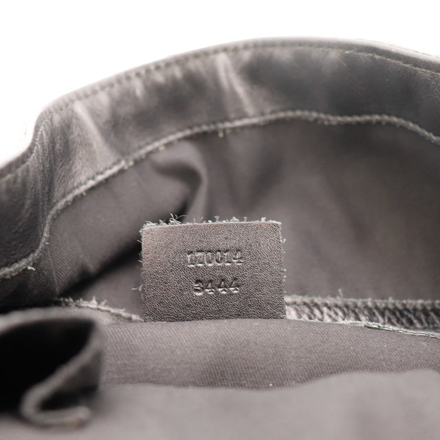Vue de profil Gucci Hobo Horsebit toile monogrammée noire occasion authentique — AMANA Vintage
