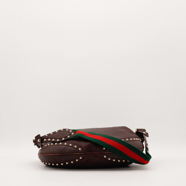Hobo Gucci Indy vue de dessous clous dorés occasion — AMANA Vintage