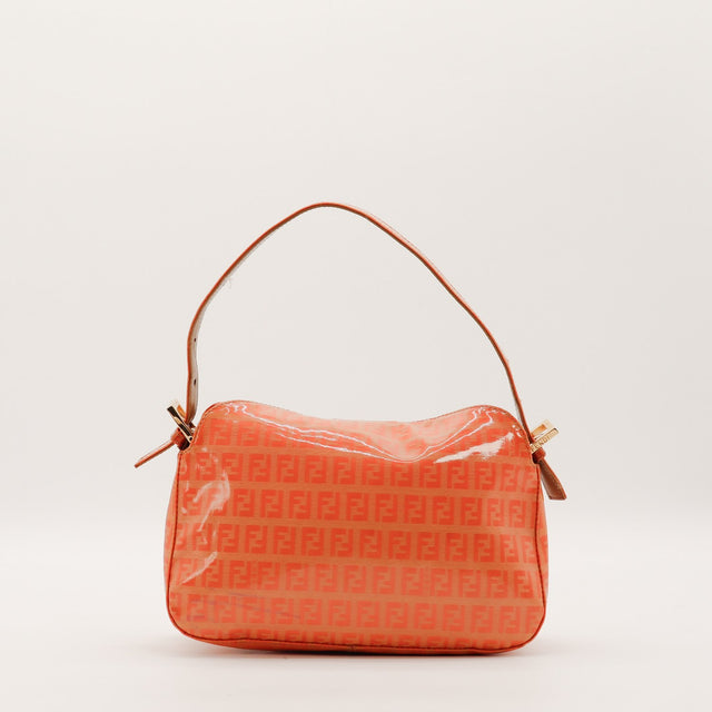 Sac Fendi Zucchino rouge vue arrière toile enduite occasion authentique — AMANA Vintage