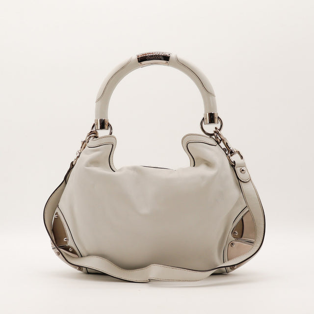 Sac Gucci Indy Hobo cuir ivoire vue de dos occasion authentique — AMANA Vintage