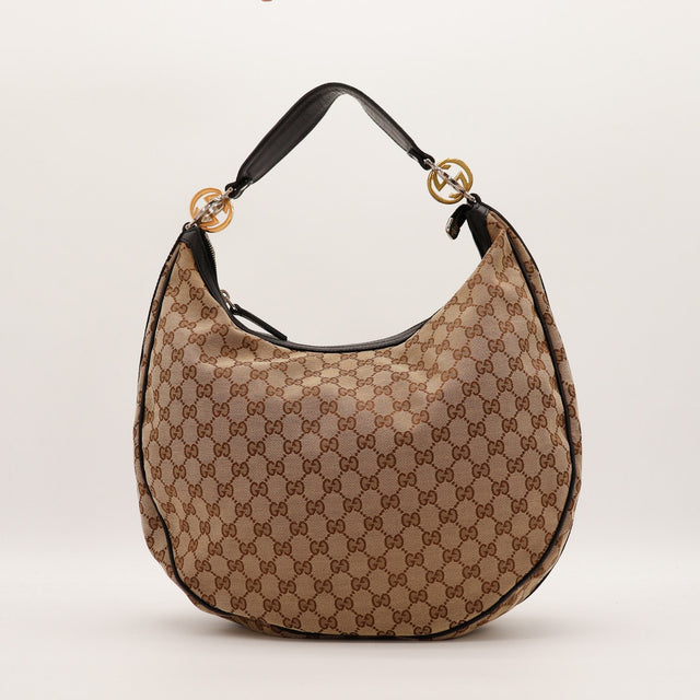 Face arrière Hobo Gucci Interlocking G toile monogrammée occasion — AMANA Vintage