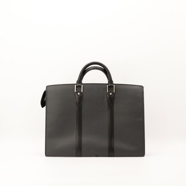 Porte-Documents Rosan Louis Vuitton Taïga noir vue arrière occasion authentique — AMANA Vintage