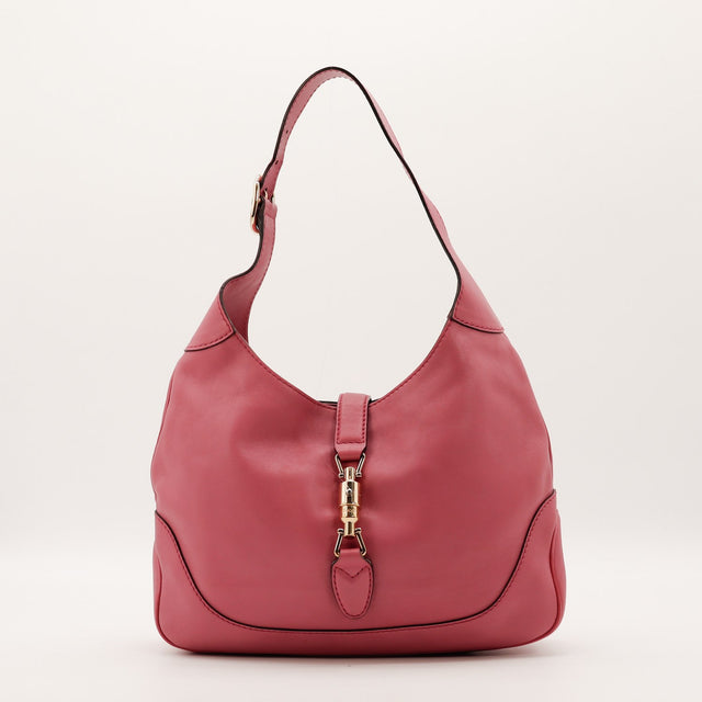 Sac Gucci New Jackie cuir framboise vue de face occasion authentique — AMANA Vintage