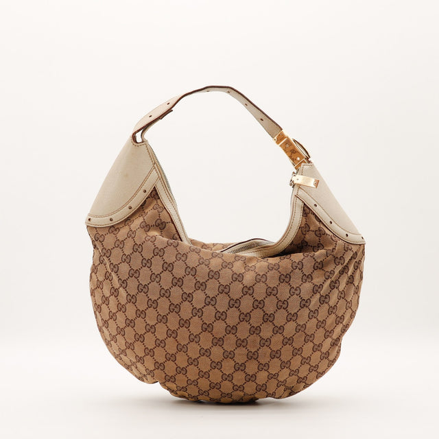 Sac Gucci Hobo Demi Lune vue arrière toile monogrammée occasion authentique — AMANA Vintage