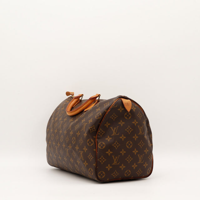 Louis Vuitton Speedy 30 vue de dessous fond toile monogramme — AMANA Vintage