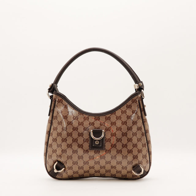Sac Gucci Hobo toile monogrammée enduite vue de face occasion authentique — AMANA Vintage