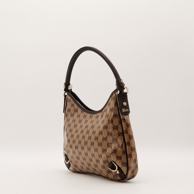 Sac Gucci Hobo profil anse cuir marron occasion authentique — AMANA Vintage