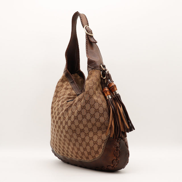Sac Gucci New Jackie profil pompons bambou occasion authentique — AMANA Vintage