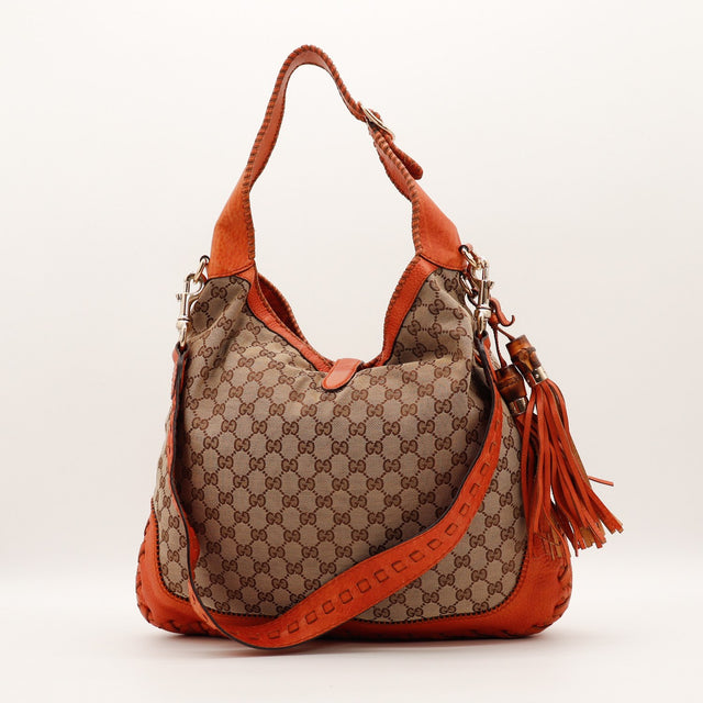 Sac Gucci New Jackie avec bandoulière amovible vue arrière occasion authentique — AMANA Vintage